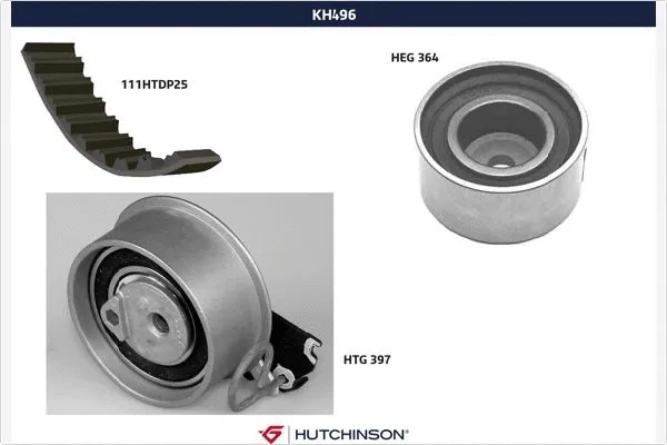 Kit de courroie crantée HUTCHINSON KH 496