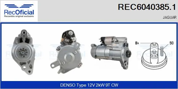 Démarreur RECOFICIAL REC6040385.1