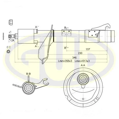 Amortisseur G.U.D. GSA333709