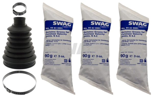 Jeu de joints-soufflets, arbre de commande SWAG 62 10 0299