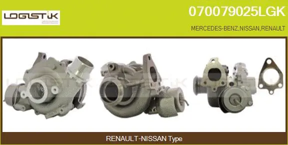 Turbocompresseur, suralimentation LGK 070079025LGK