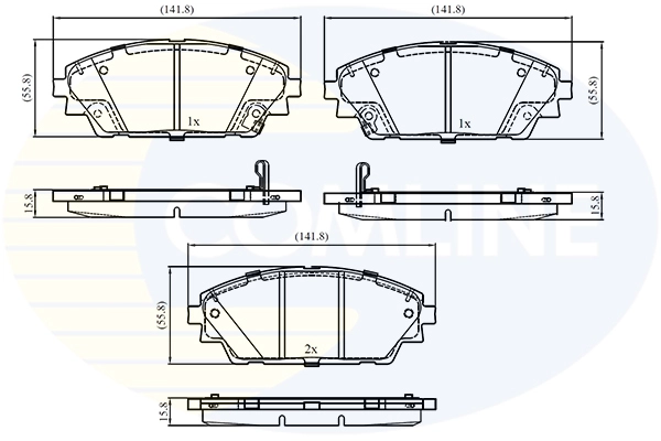 Kit de plaquettes de frein, frein à disque COMLINE CBP33527