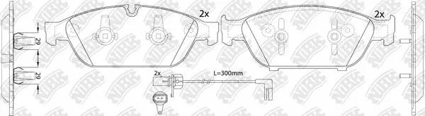 Kit de plaquettes de frein, frein à disque NiBK PN0556W