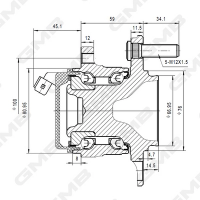 Moyeu de roue GMB Oceania GH35190A