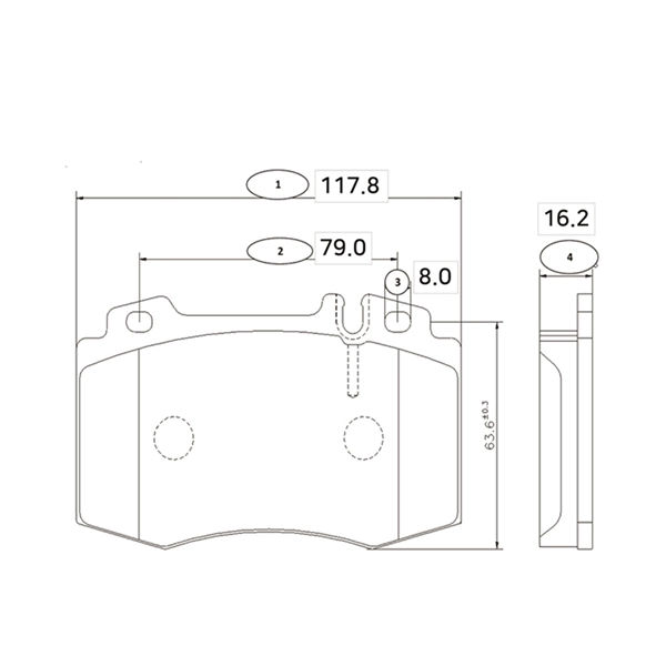 Kit de plaquettes de frein, frein à disque CTR GK0034