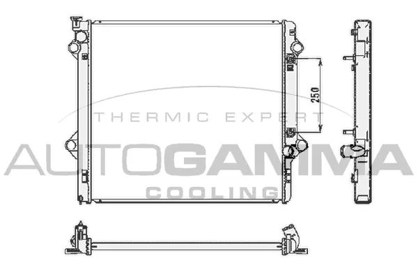 Radiateur, refroidissement du moteur AUTOGAMMA 105221