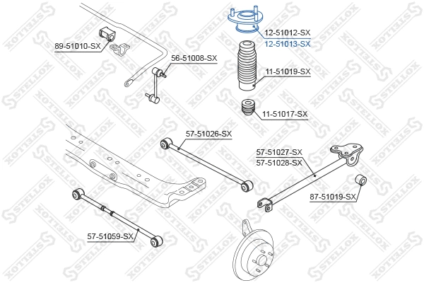 Coupelle de suspension STELLOX 12-51013-SX