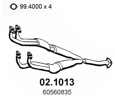 Tuyau d'échappement ASSO 02.1013