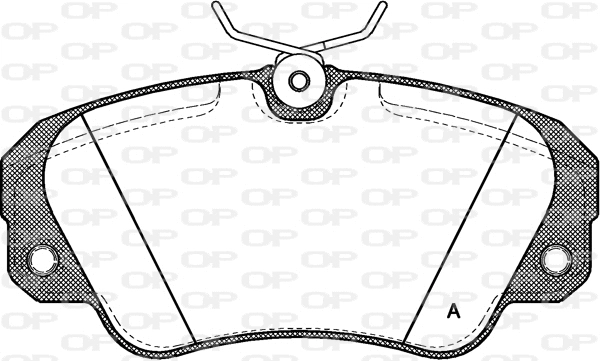 Kit de plaquettes de frein, frein à disque OPEN PARTS BPA0382.00