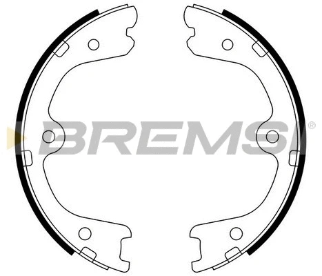 Jeu de mâchoires de frein, frein de stationnement BREMSI GF0873