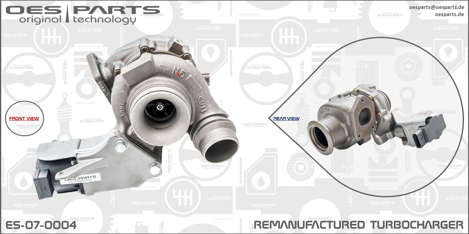 Turbocompresseur, suralimentation OES PARTS ES-07-0004