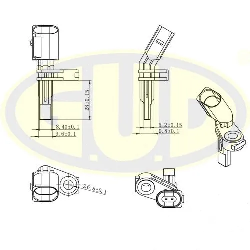 Capteur, vitesse de roue G.U.D. GABS01102