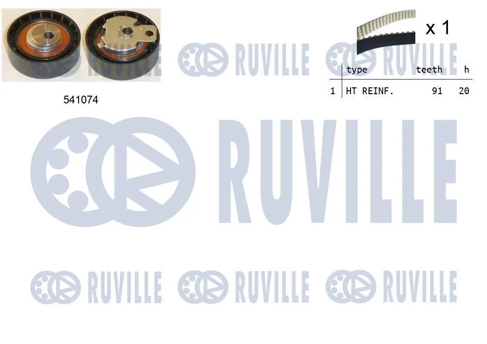 Poulie de tension, courroie crantée RUVILLE 550001