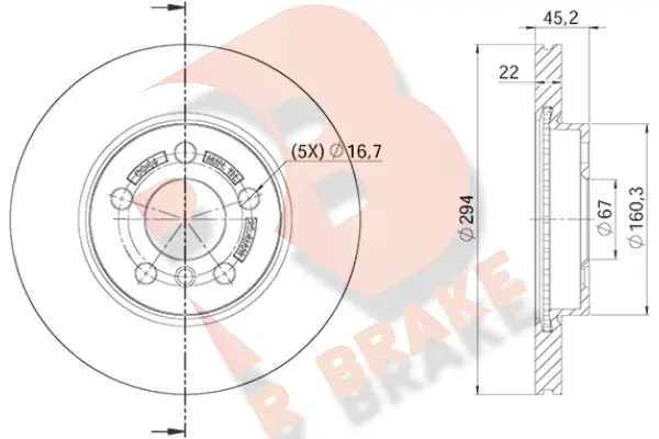 Disque de frein R BRAKE 78RBD20046