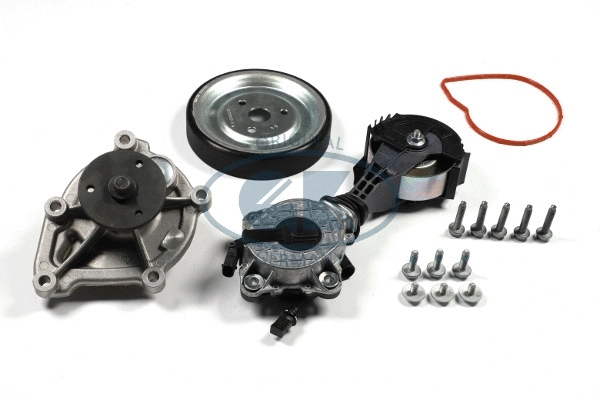 Pompe à eau+Jeu de courroie trapézoïdale à nervures GK K980540D