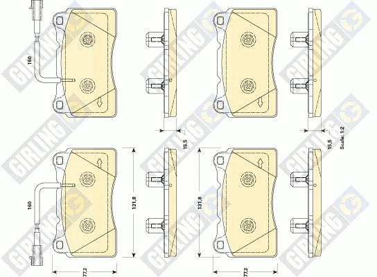 Kit de plaquettes de frein, frein à disque GIRLING 6118889
