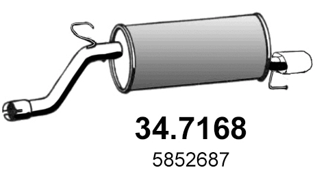 Silencieux arrière ASSO 34.7168