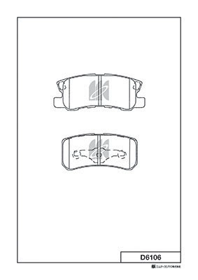 Kit de plaquettes de frein, frein à disque MK Kashiyama D6106