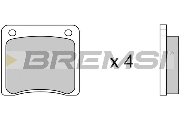 Kit de plaquettes de frein, frein à disque BREMSI BP2081