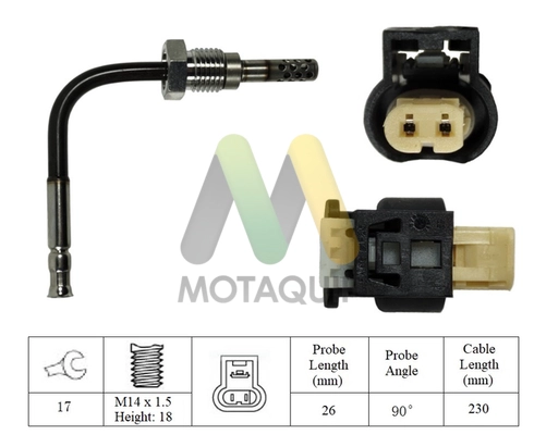 Capteur, température des gaz MOTAQUIP LVET433