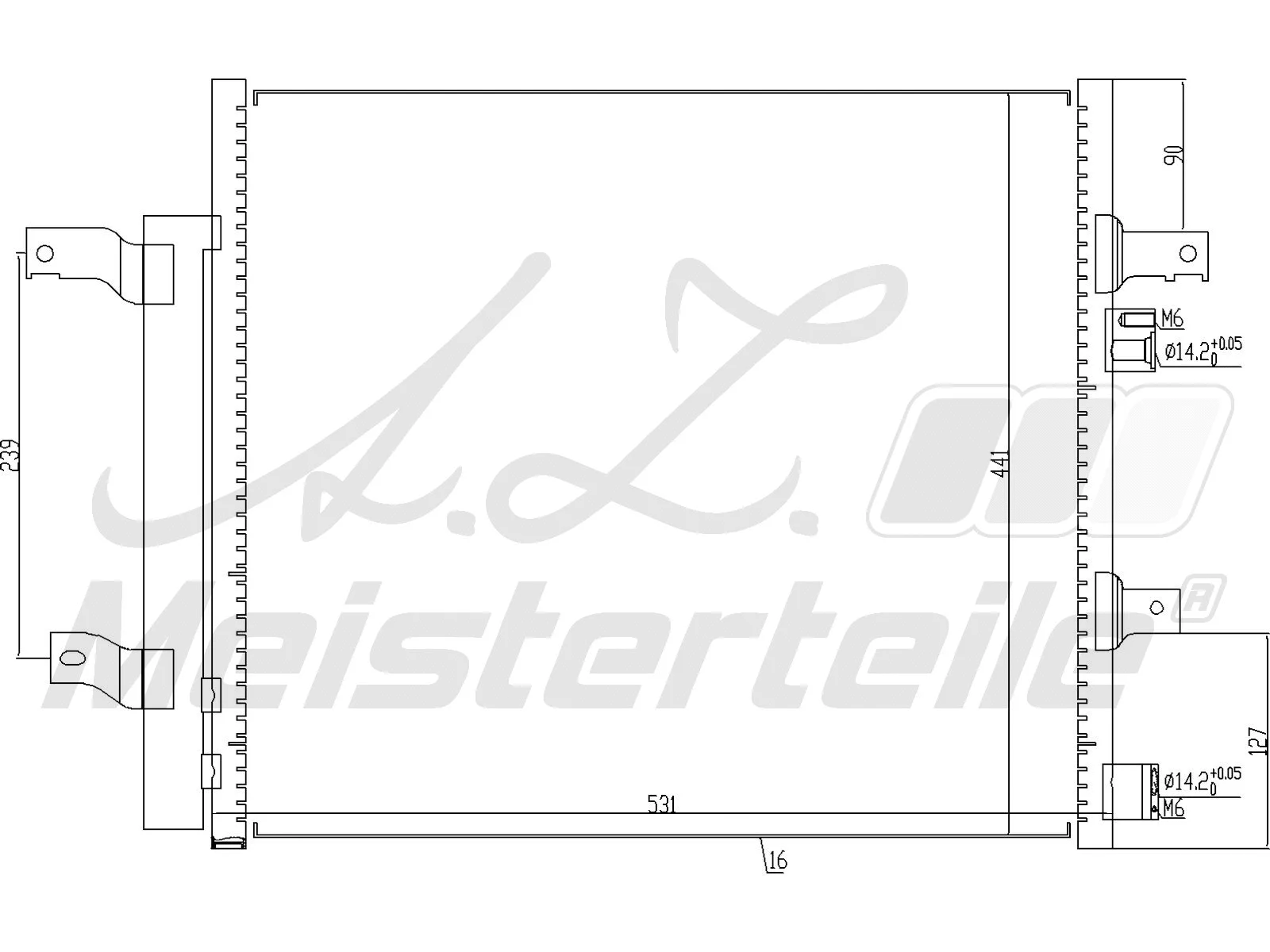 Condenseur, climatisation A.Z. Meisterteile AZMT-45-030-1553