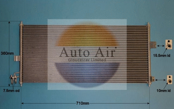 Condenseur, climatisation AUTO AIR GLOUCESTER 16-6204