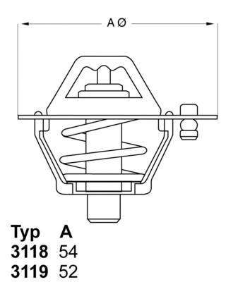 Thermostat, liquide de refroidissement BorgWarner (Wahler) 3119.88D3
