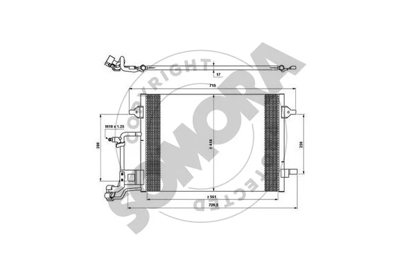 Condenseur, climatisation SOMORA 020960A