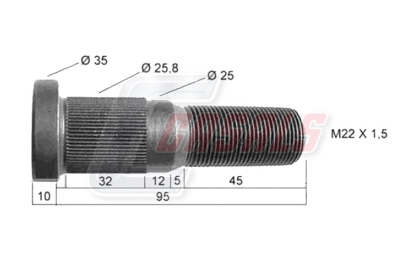 Boulon de roue CASALS 21260