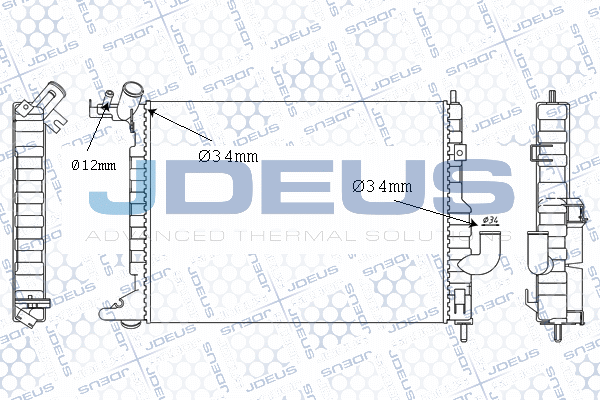 Radiateur, refroidissement du moteur JDEUS 020M32A