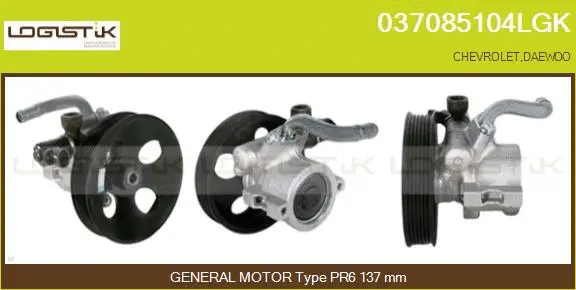 Pompe hydraulique, direction LGK 037085104LGK
