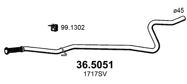 Tuyau d'échappement ASSO 36.5051