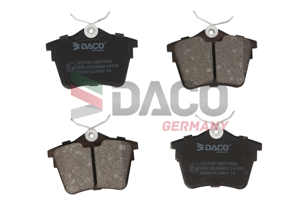 Kit de plaquettes de frein, frein à disque DACO Germany 323745