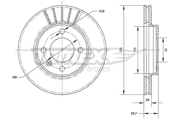 Disque de frein TOMEX Brakes TX 70-46