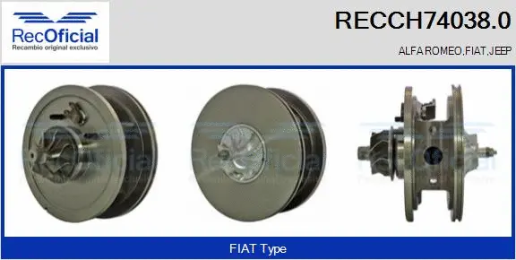 Groupe carter, turbocompresseur RECOFICIAL RECCH74038.0