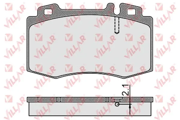 Kit de plaquettes de frein, frein à disque VILLAR 626.0899