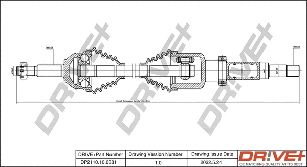 Arbre de transmission Dr!ve+ DP2110.10.0381