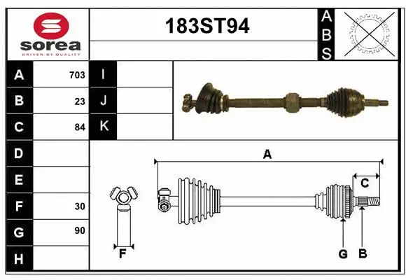 Arbre de transmission STARTCAR 183ST94