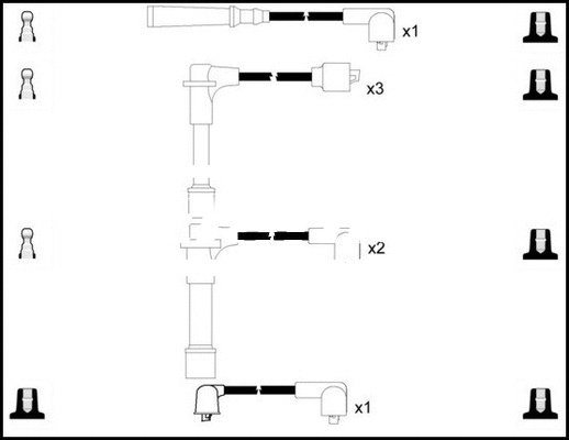Kit de câbles d'allumage LEMARK HOES691
