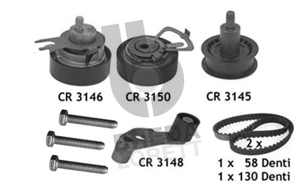 Kit de courroie crantée BREDA LORETT KCD0288