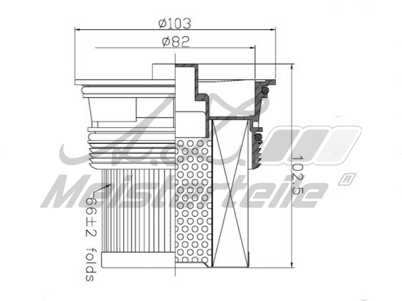 Filtre à carburant A.Z. Meisterteile AZMT-41-020-1434