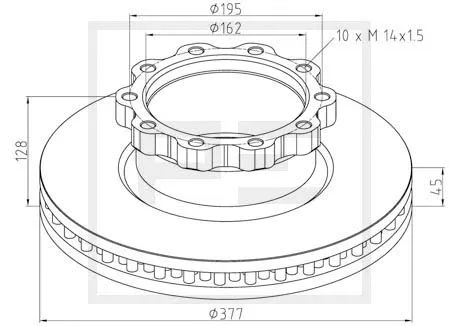Disque de frein PE Automotive 036.117-00A