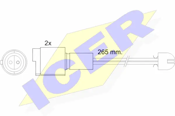 Contact d'avertissement, usure des plaquettes de frein ICER 610089 E C