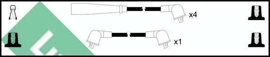 Kit de câbles d'allumage LUCAS LUC4547