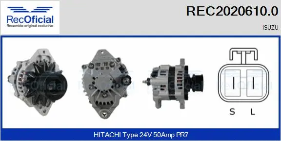 Alternateur RECOFICIAL REC2020610.0