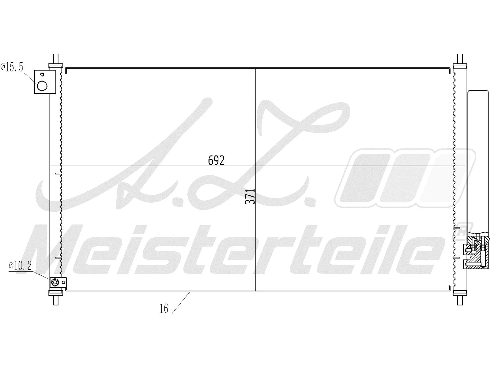 Condenseur, climatisation A.Z. Meisterteile AZMT-45-030-1502