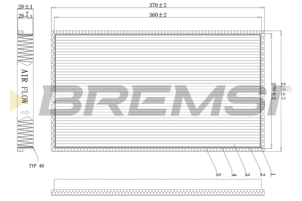 Filtre, air de l'habitacle BREMSI FC1338