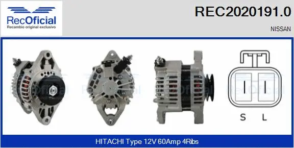 Alternateur RECOFICIAL REC2020191.0
