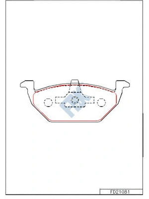 Kit de plaquettes de frein, frein à disque FBK FD21081