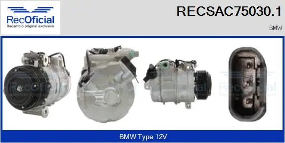 Compresseur, climatisation RECOFICIAL RECSAC75030.1